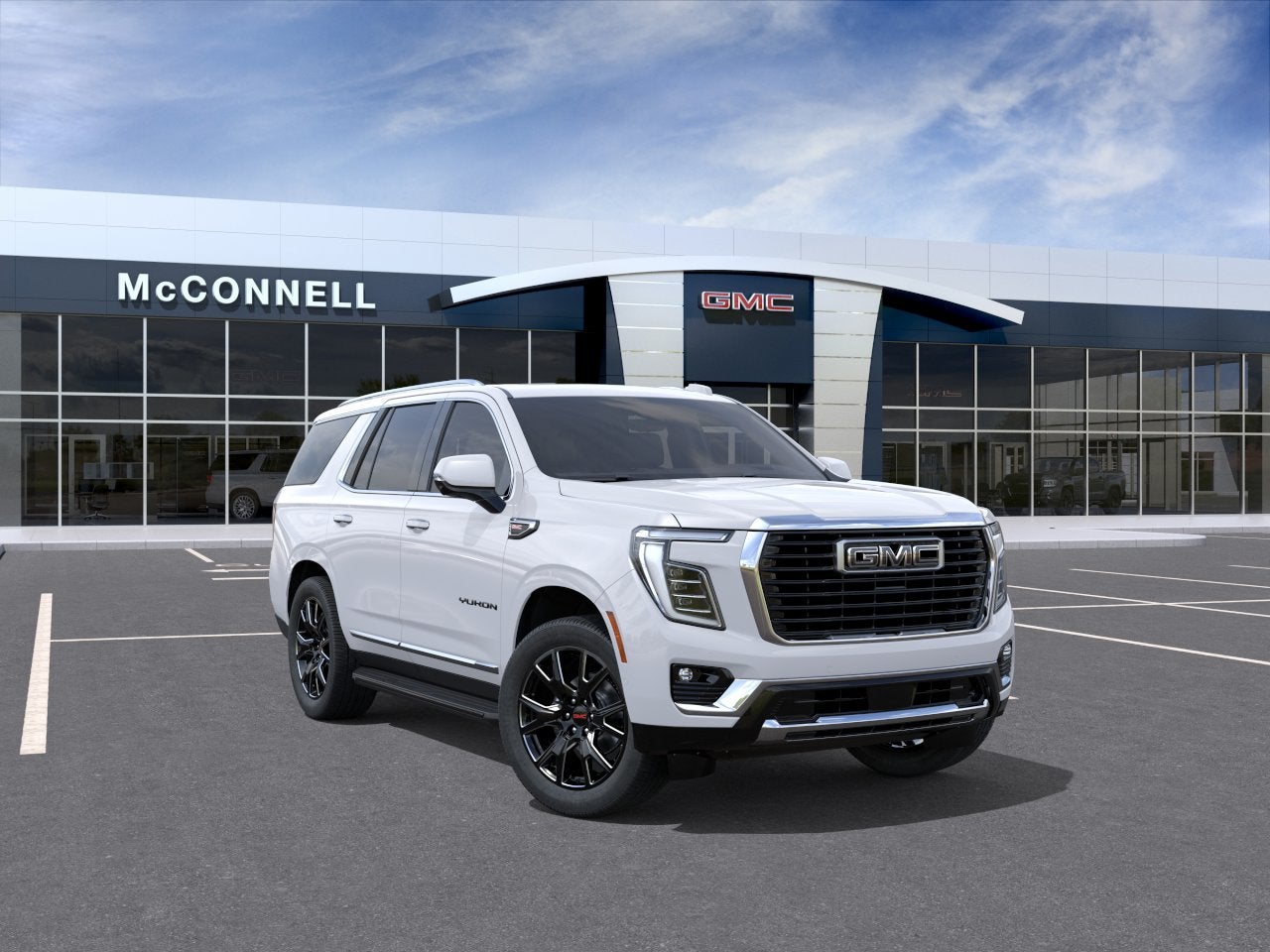 2026 GMC Yukon Elevation in Summit White — front three-quarter view