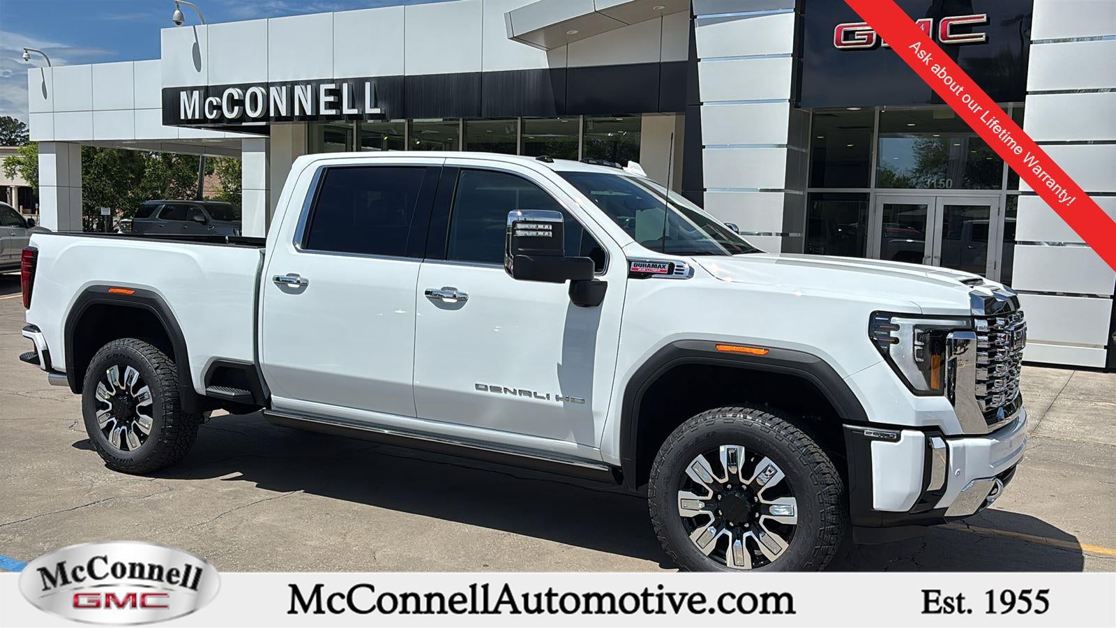 2026 GMC Sierra 2500 HD Denali in Summit White — front three-quarter view