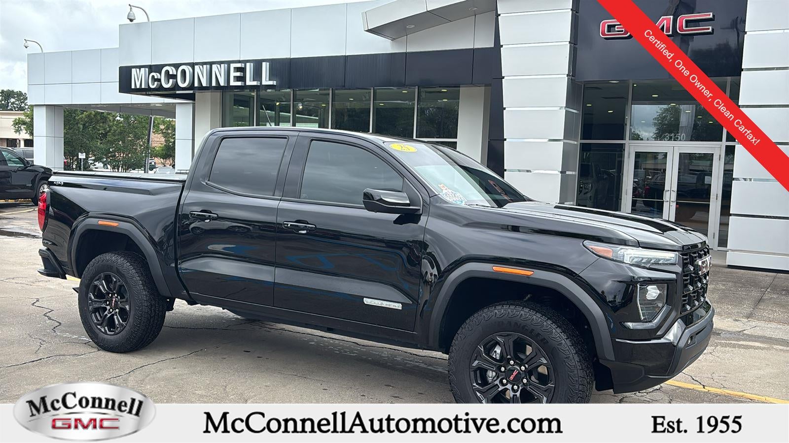 2025 GMC Canyon Elevation in Onyx Black — front three-quarter view